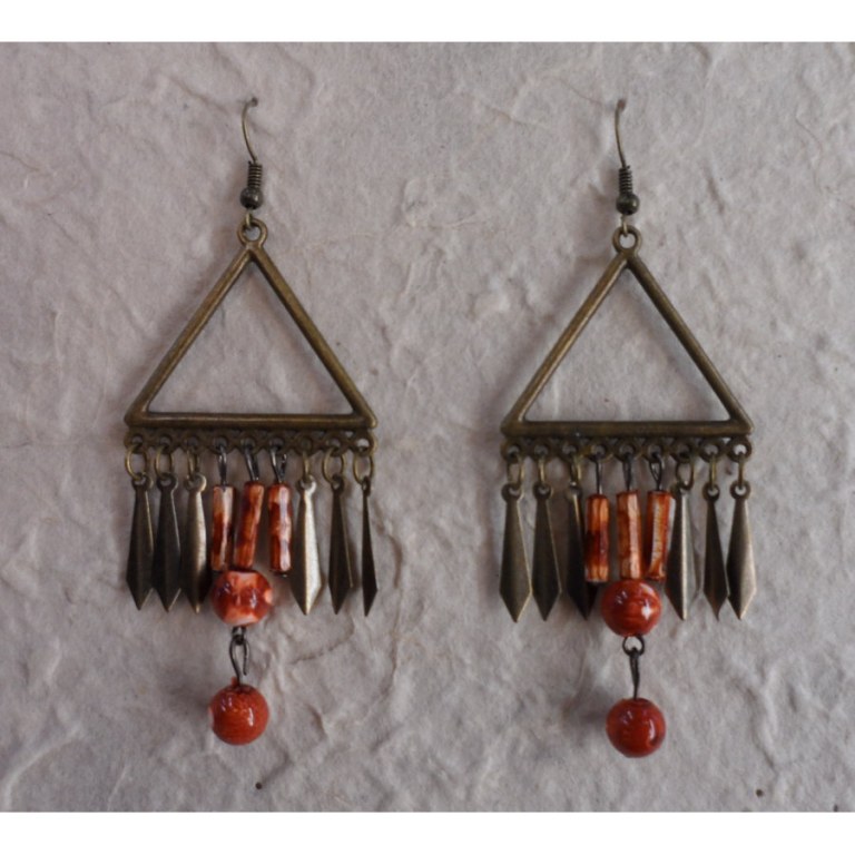 Boucles d'oreilles Waan noisette