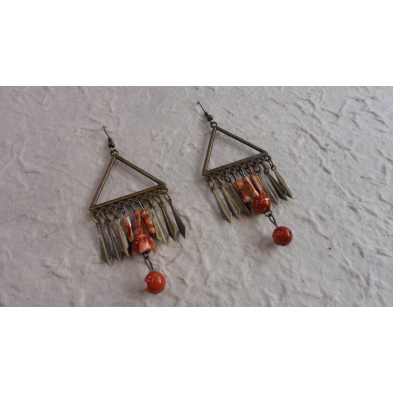 Boucles d'oreilles Waan noisette