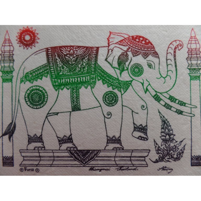 Carte éléphant à la parade