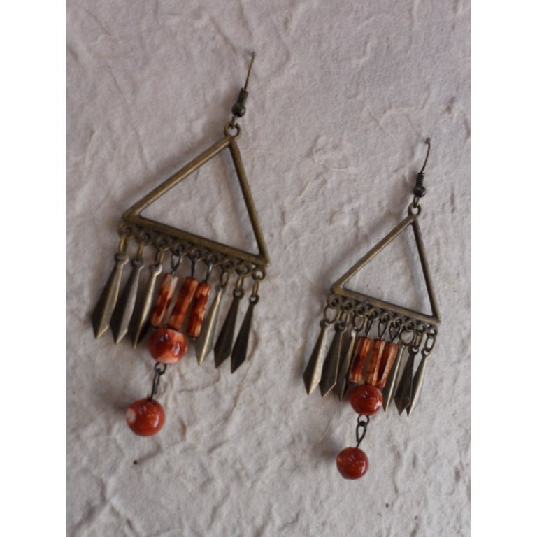 Boucles d'oreilles Waan noisette