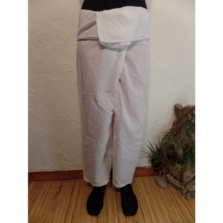 Pantalon de pêcheur Thaï blanc