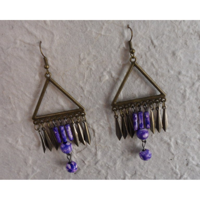 Boucles d'oreilles Waan parme