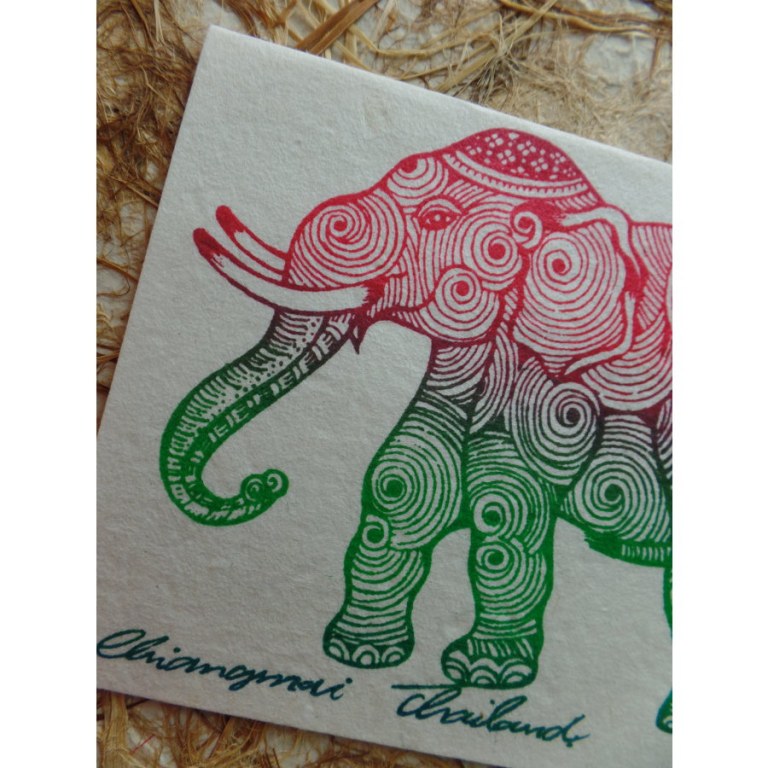 Carte éléphant spires 3 couleurs 2