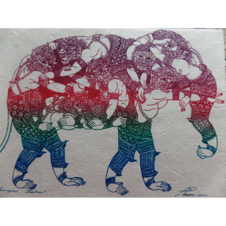 Carte éléphant Kali