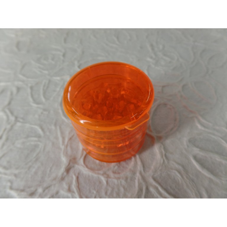 Grinder 4 parties transparent orange