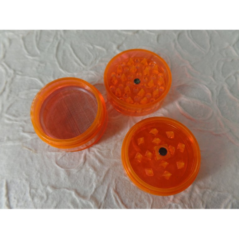 Grinder 4 parties transparent orange