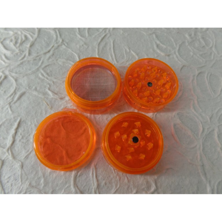 Grinder 4 parties transparent orange