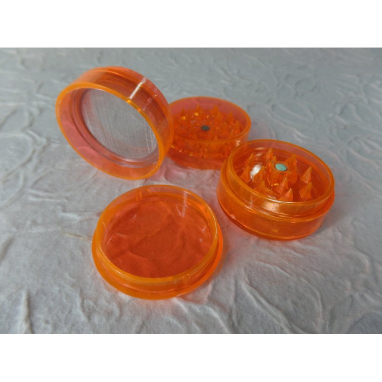 Grinder 4 parties transparent orange