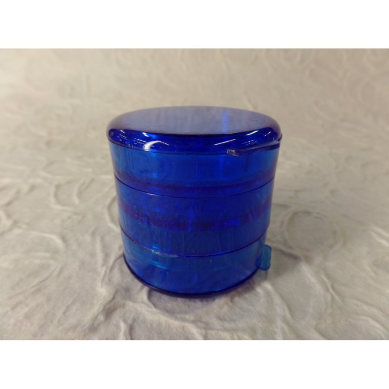 Grinder 4 parties transparent bleu