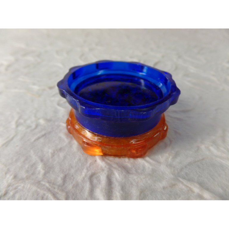 Grinder octo transparent bicolore orange/bleu