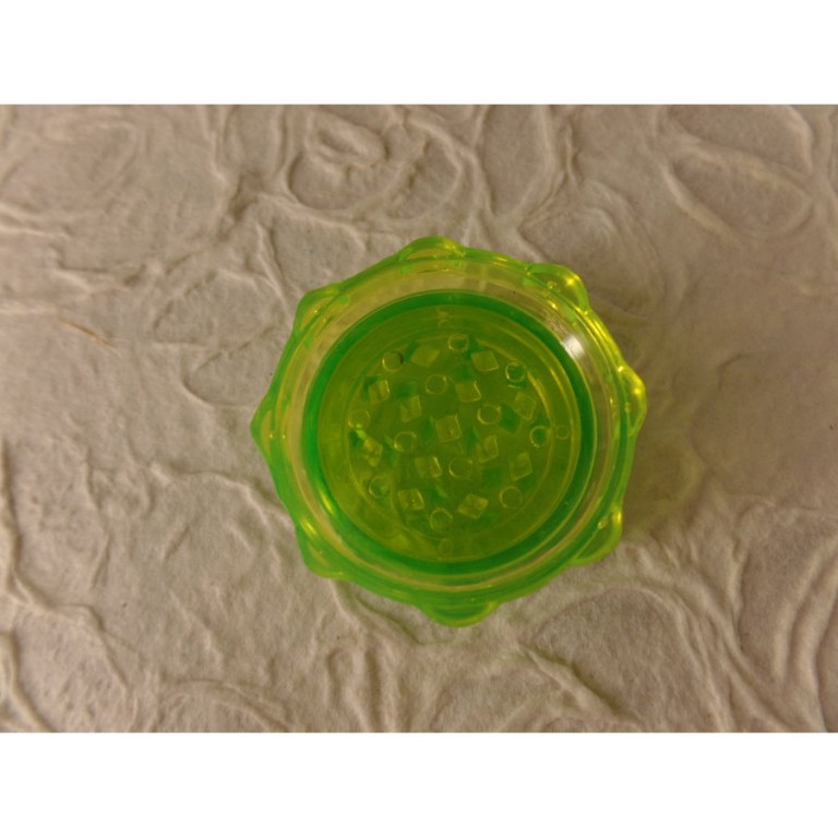 Grinder octo transparent bicolore vert fluo