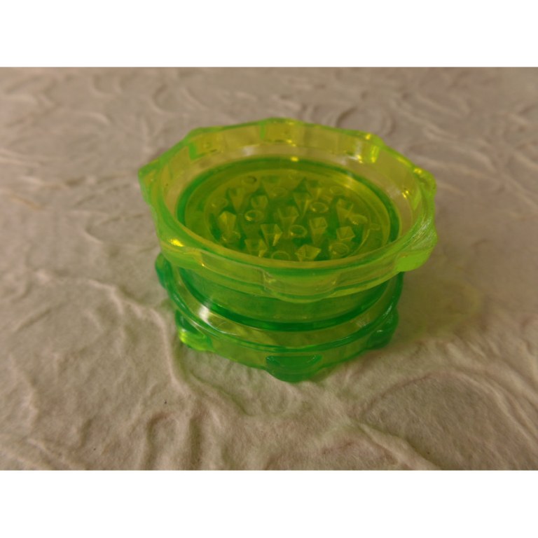 Grinder octo transparent bicolore vert fluo