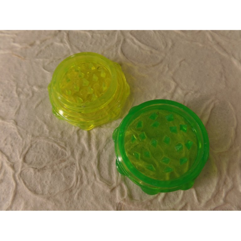 Grinder octo transparent bicolore vert fluo