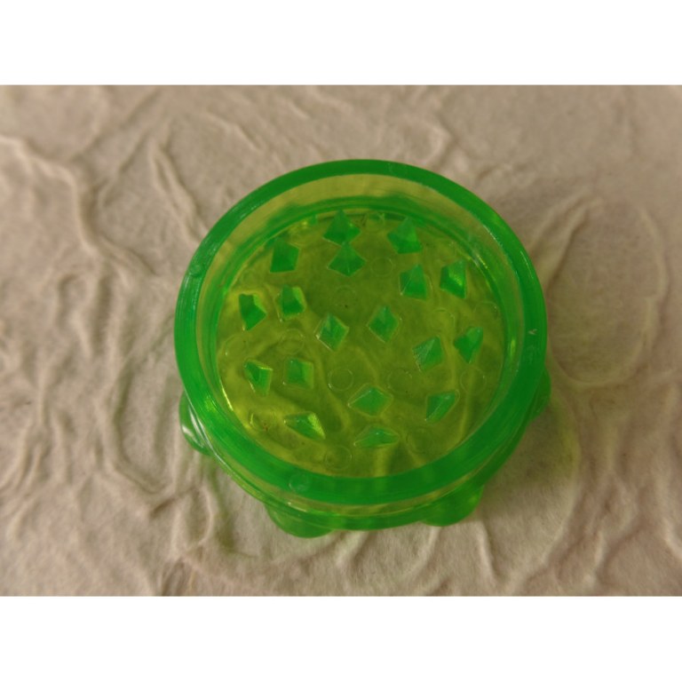 Grinder octo transparent bicolore vert fluo
