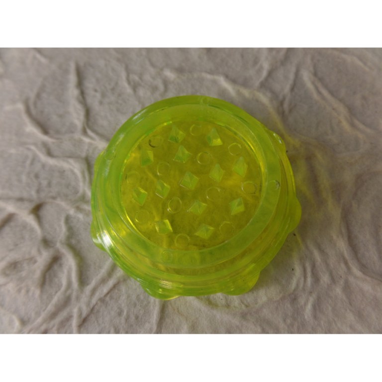 Grinder octo transparent bicolore vert fluo