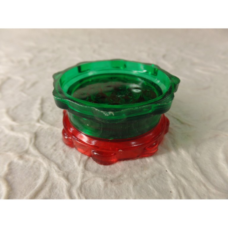 Grinder octo transparent bicolore rouge/vert