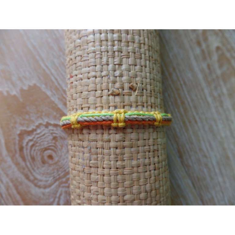 Bracelet ficelle jaune