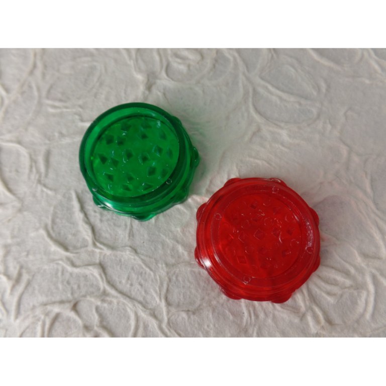 Grinder octo transparent bicolore rouge/vert