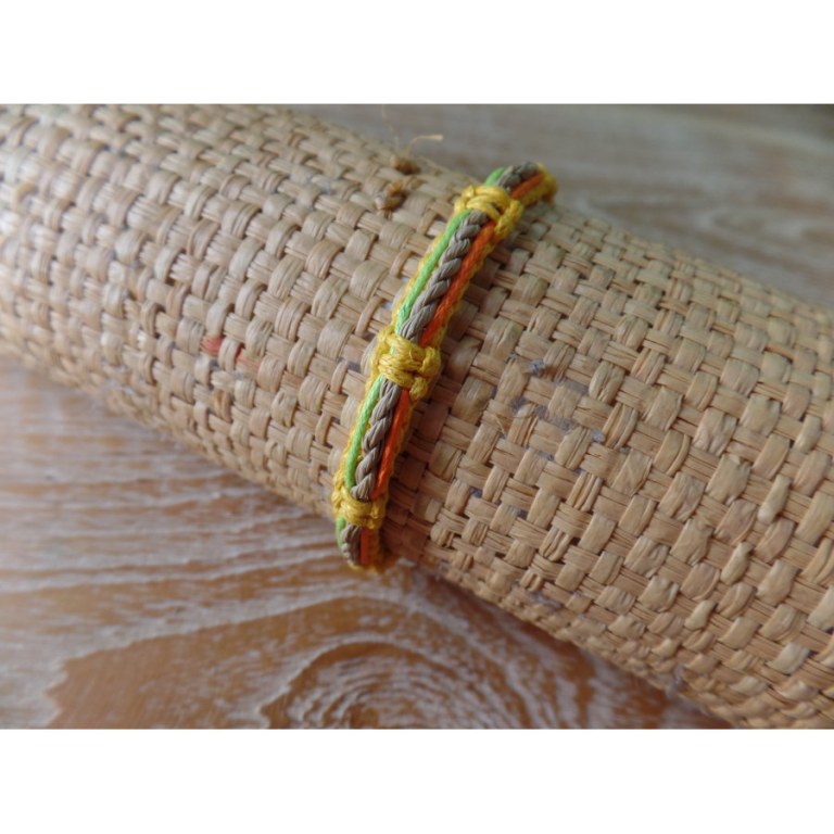 Bracelet ficelle jaune