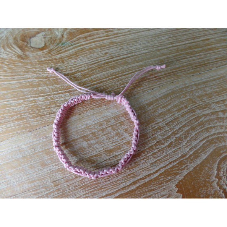 Bracelet ficelle rose