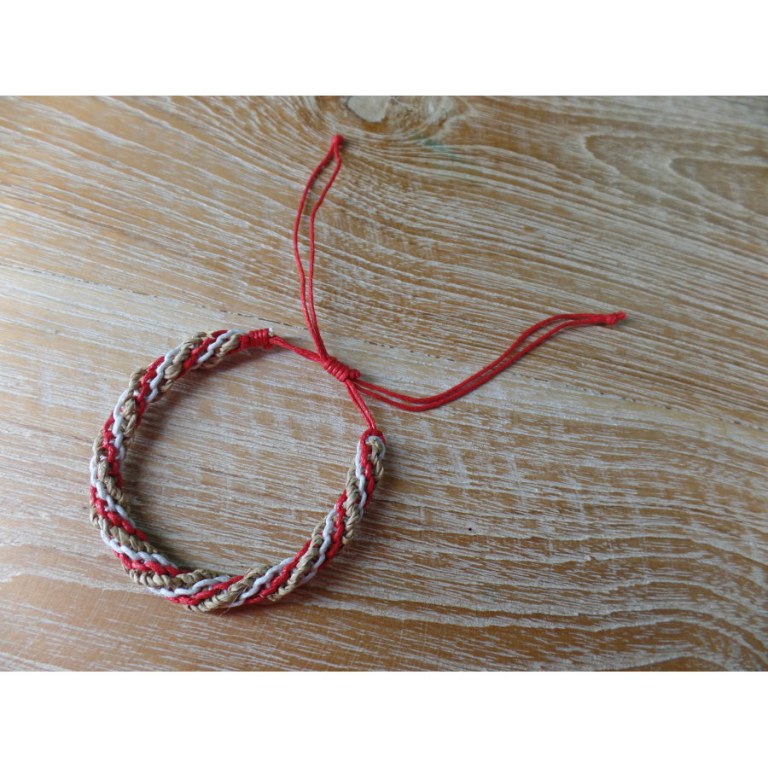 Bracelet twist rouge/blanc