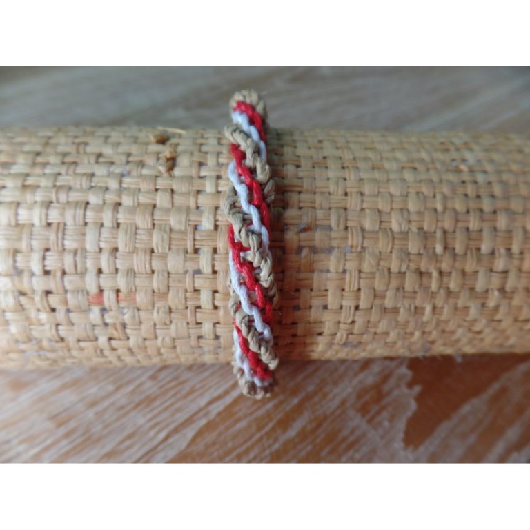 Bracelet twist rouge/blanc