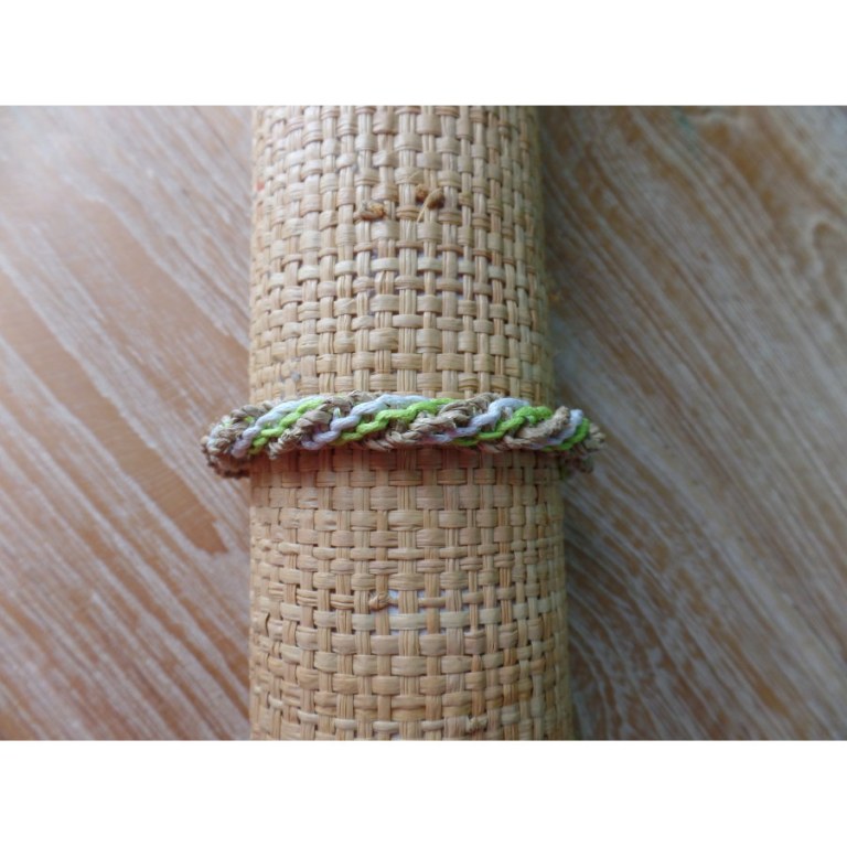 Bracelet twist vert/blanc