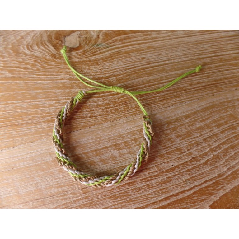 Bracelet twist vert/blanc