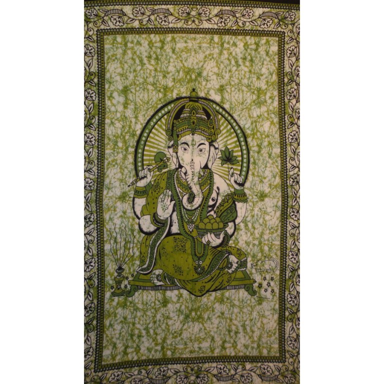 Tenture Bada Ganapati vert