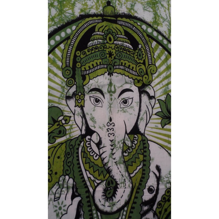 Tenture Bada Ganapati vert