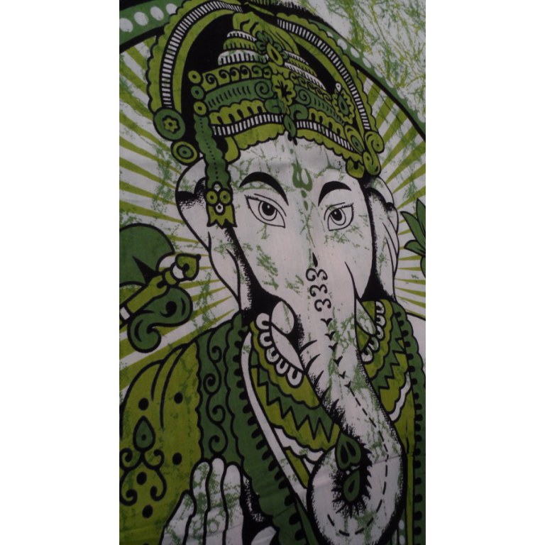 Tenture Bada Ganapati vert