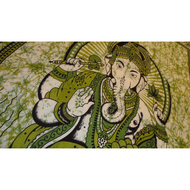 Tenture Bada Ganapati vert