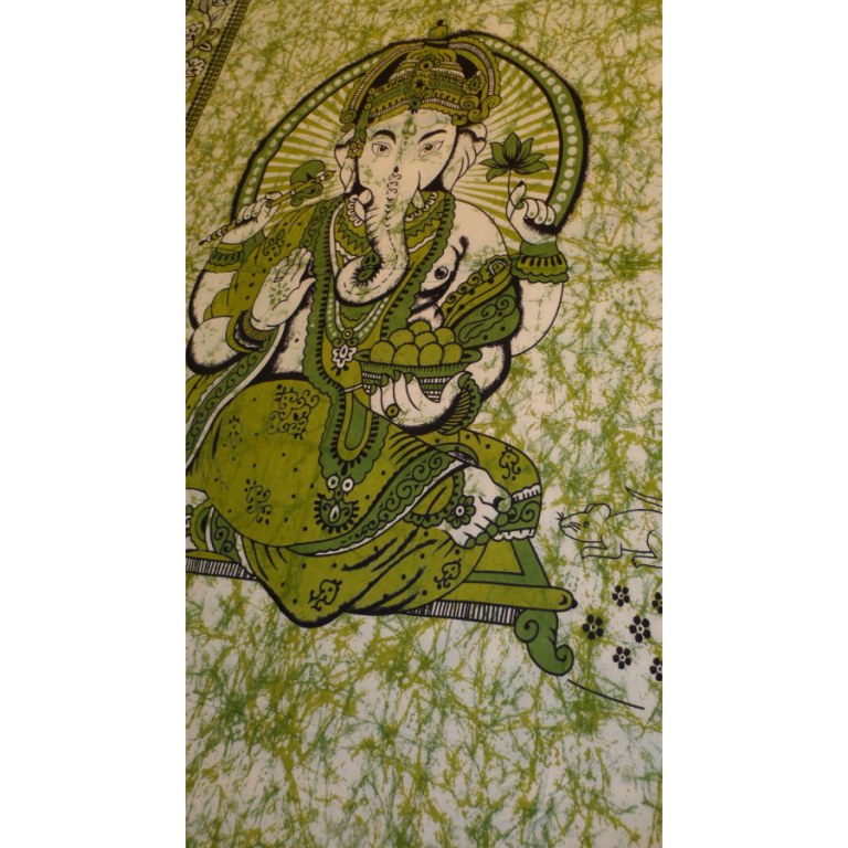 Tenture Bada Ganapati vert