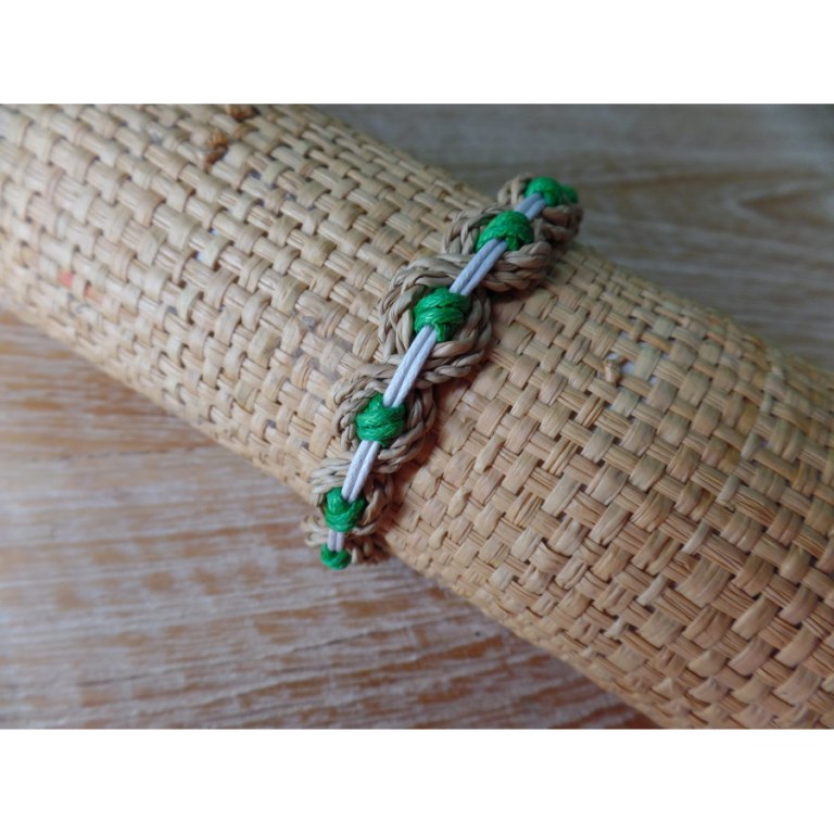 Bracelet noeud plat vert