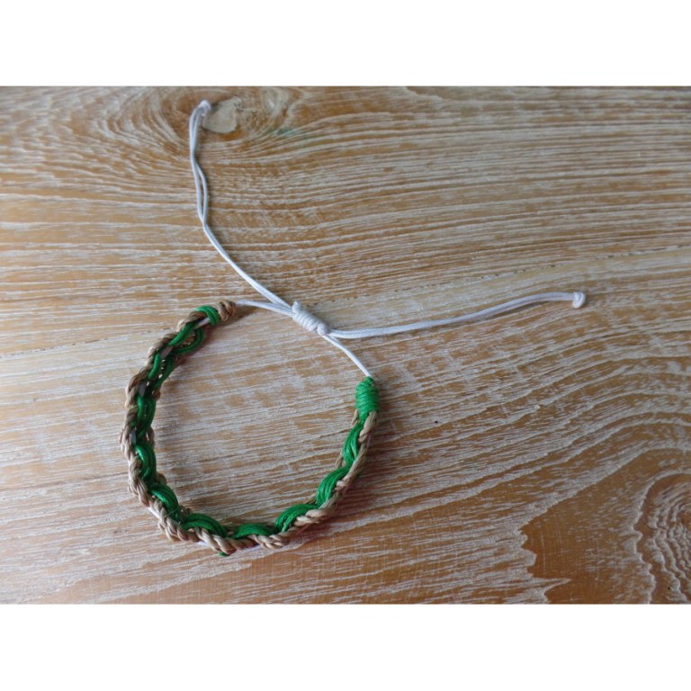 Bracelet noeud plat vert