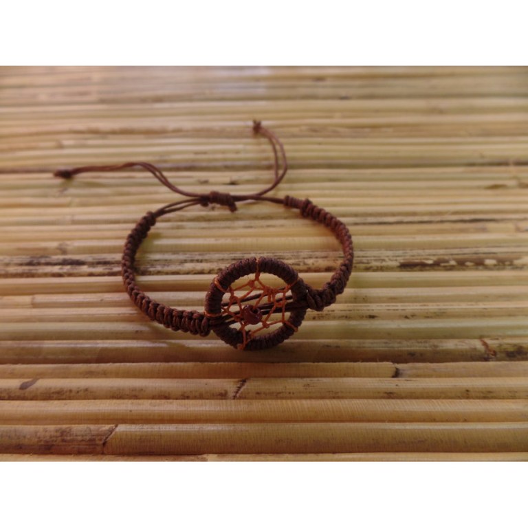 Bracelet dreamcatcher marron