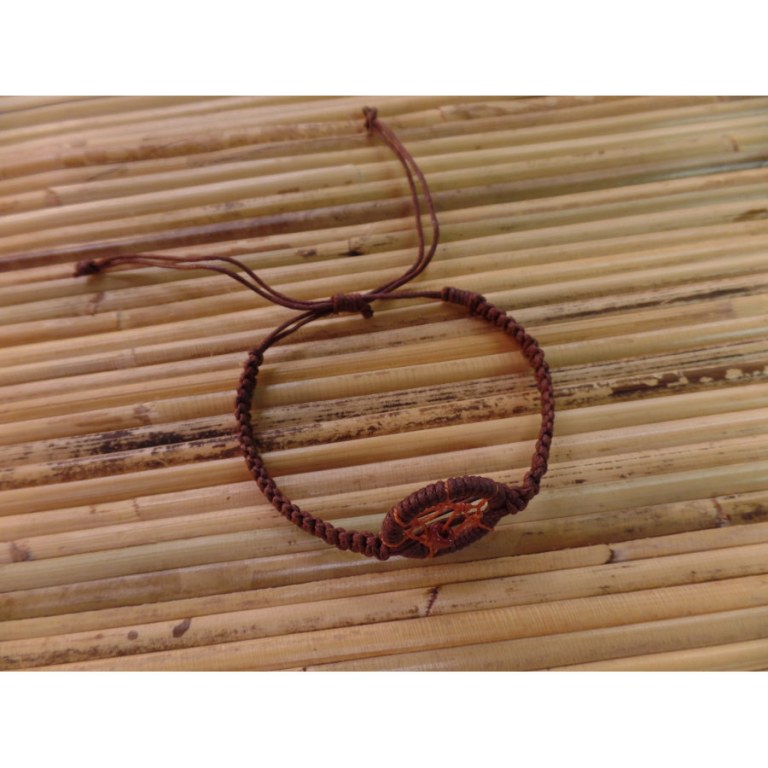 Bracelet dreamcatcher marron