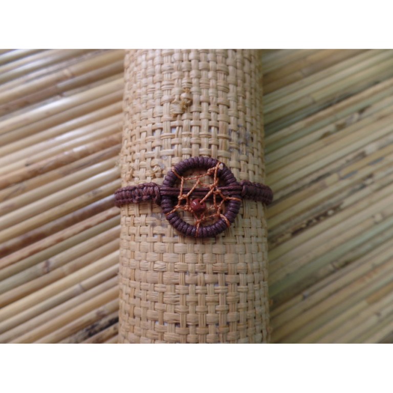 Bracelet dreamcatcher marron