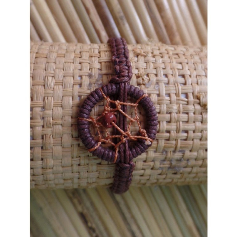 Bracelet dreamcatcher marron