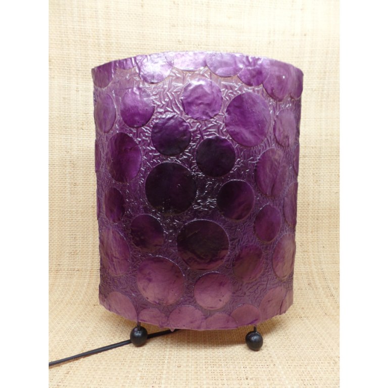 Lampe ovale mauve pastilles nacre