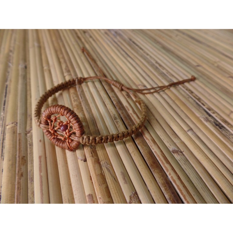 Bracelet dreamcatcher marron clair