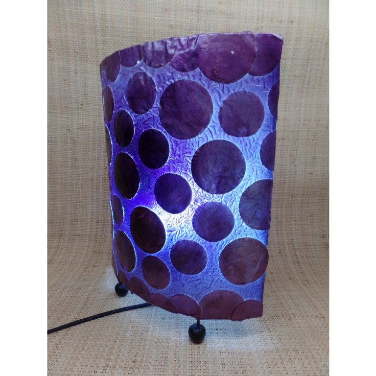 Lampe ovale mauve pastilles nacre