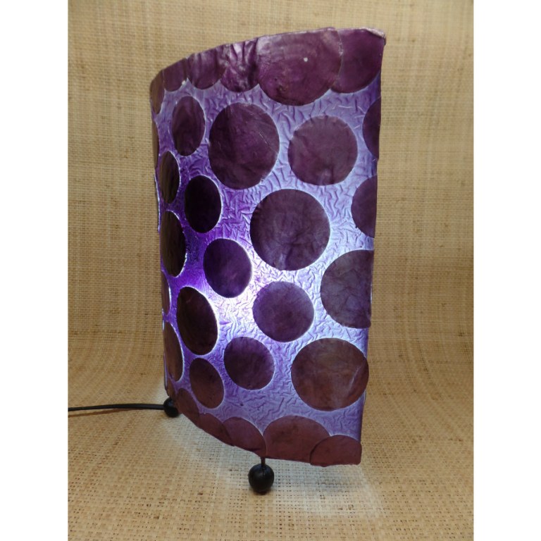 Lampe ovale mauve pastilles nacre