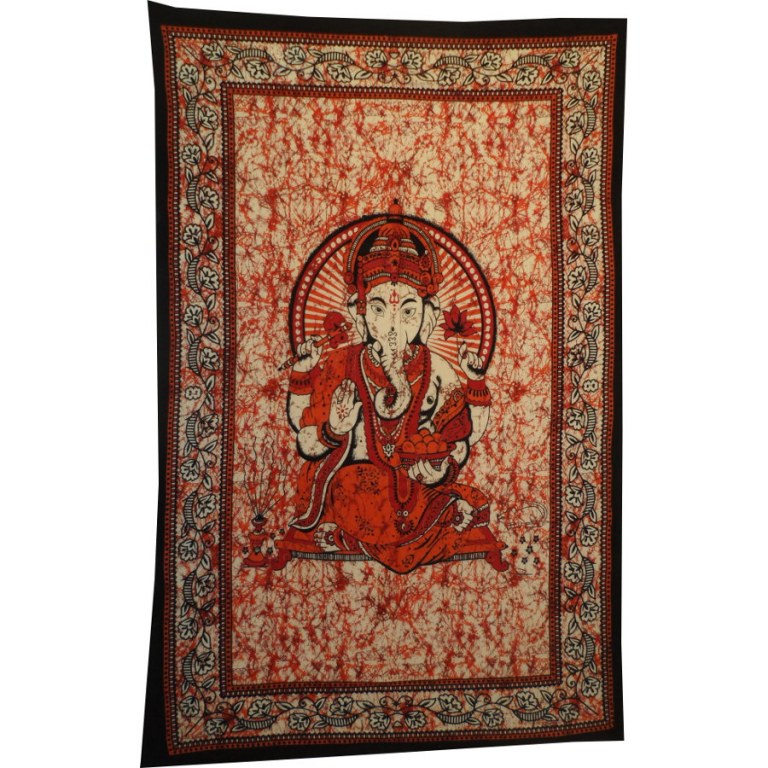 Tenture Bada Ganapati rouge
