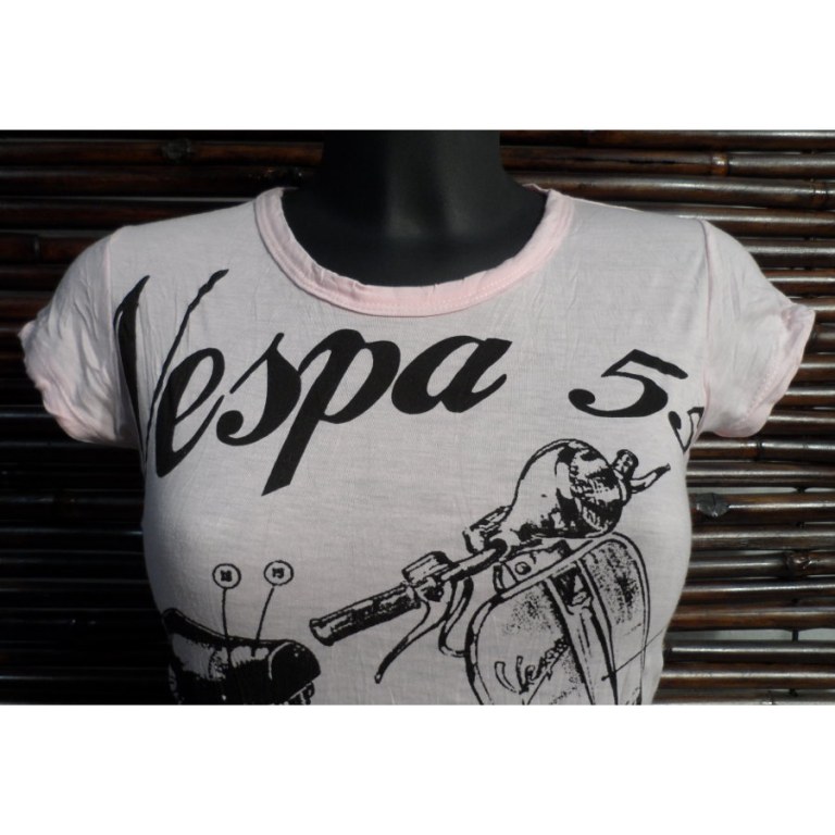 Tee shirt Vespa 55 rose
