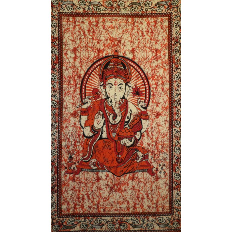 Tenture Bada Ganapati rouge