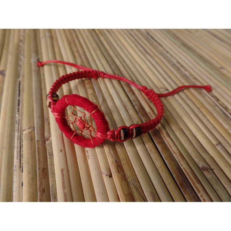 Bracelet rouge dreamcatcher 