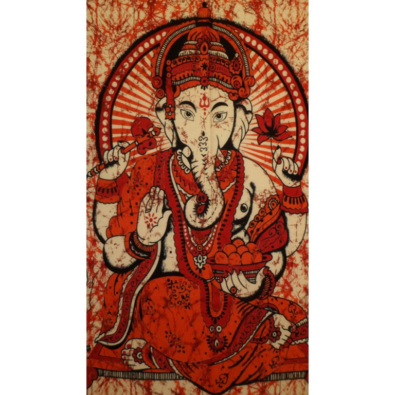 Tenture Bada Ganapati rouge