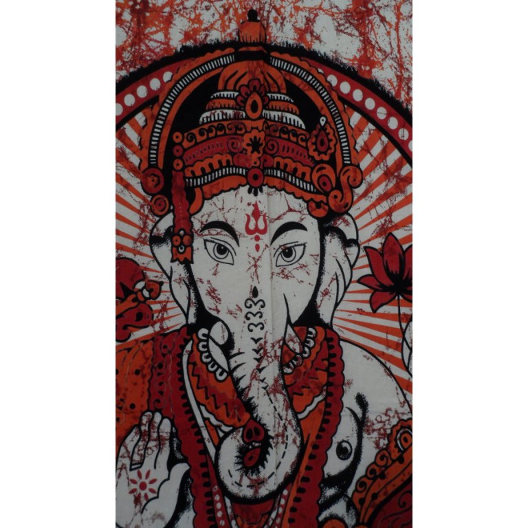 Tenture Bada Ganapati rouge