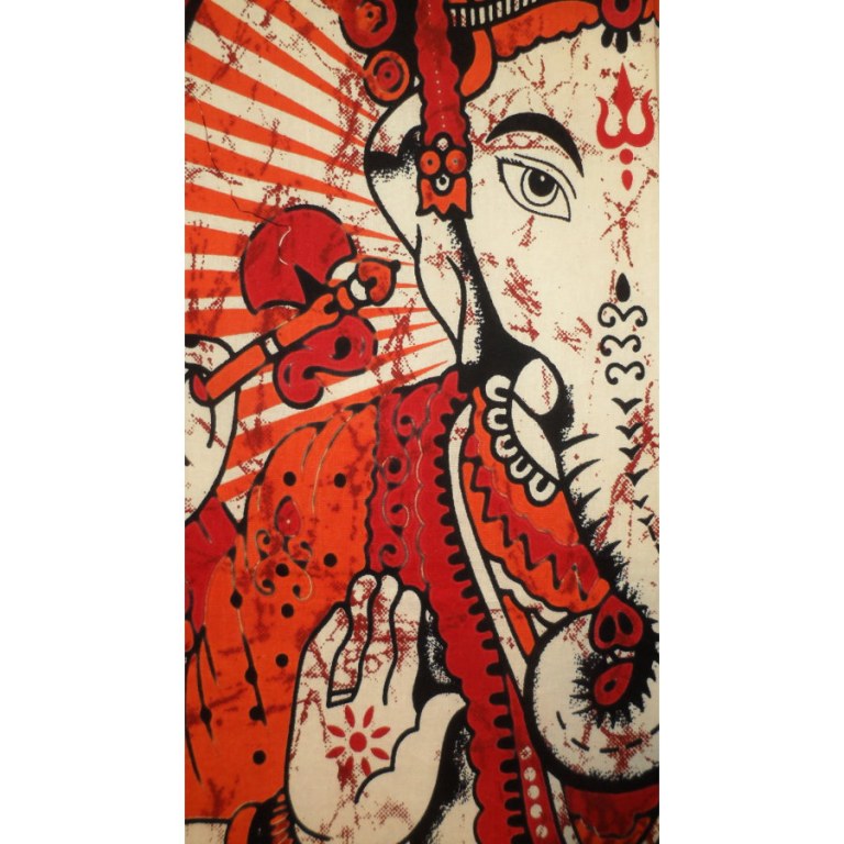 Tenture Bada Ganapati rouge
